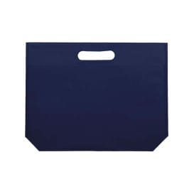 Bolsa Reutilizable Troquelada TNT Azul Marino 34+8x26cm 80g (25 Uds)