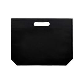 Bolsa Reutilizable Troquelada TNT Negro 34+8x26cm 80g (25 Uds)