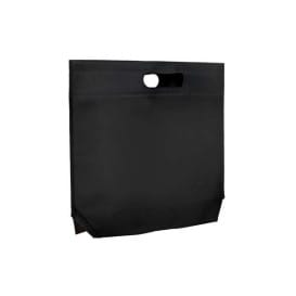 Bolsa Reutilizable Troquelada TNT Negro 34+8x26cm 80g (25 Uds)