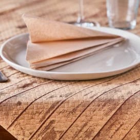 Mantel Papel Cortado 1x1m Kraft "Madera" 40g (400 Uds)