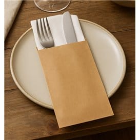 Sobre Portacubiertos Kraft 11x24cm (125 Uds)