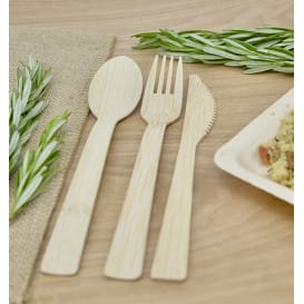 Tenedor de Bambu 17cm (50 Uds)