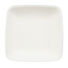 Mini Plato Caña de Azúcar Cuadrado Blanco 6,5x6,5cm (50 Uds)