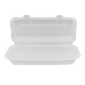 Envase Panini Caña de Azúcar Blanco 290x273x37,5mm (50 Uds)
