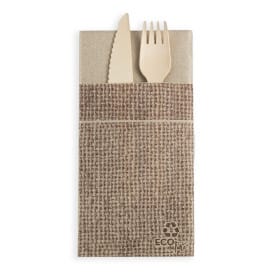 Servilleta Portacubiertos de Papel Arpillera 40x40cm (30 Uds)