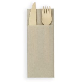 Servilleta Portacubiertos de Papel Vaquero Crema 30x40cm (30 Uds)