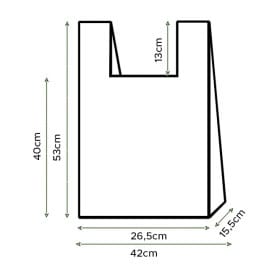 Bolsa Plástico Camiseta 70% Reciclado 42x53cm G200 (800 Uds)