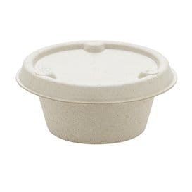 Tapa Tarrina 60ml Caña de Azúcar Natural Ø6,0cm (100 Uds)