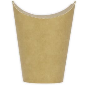 Vaso Antigrasa Carton Efecto Kraft con Solapa 16Oz/480ml (50 Uds)