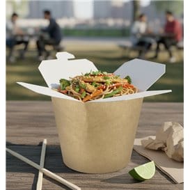 Envase Comida para Llevar 100% Bio Kraft 16Oz/480ml (500 Uds)