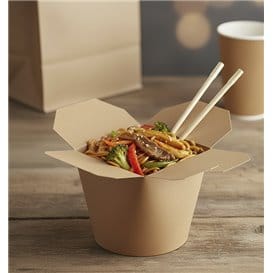 Envase Comida para Llevar 100% Bio Kraft 26Oz/780ml (50 Uds)