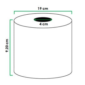 Papel Higienico Industrial 2C Pasta 0,45 Kg 155m (18 Uds)