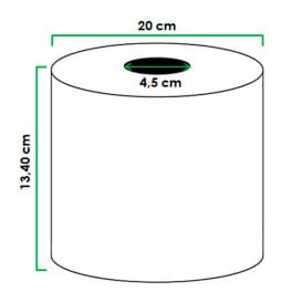 Papel Higienico Industrial 2C 1000g 325m (6 Uds)