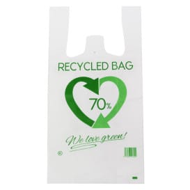 Bolsa Plástico Camiseta 70% Reciclado 30x40cm G200 (1500 Uds)