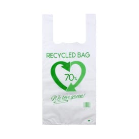 Bolsa Plástico Camiseta 70% Reciclado 42x53cm G200 (800 Uds)