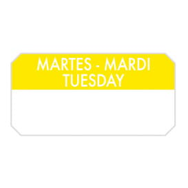 Rollo Adhesivo Rectangular “Martes” 5x2,5cm (1.000 Uds)