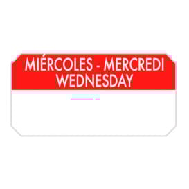 Rollo Adhesivo Rectangular “Miércoles” 5x2,5cm (1.000 Uds)