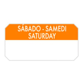 Rollo Adhesivo Rectangular “Sábado” 5x2,5cm (1.000 Uds)