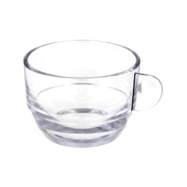 Taza Reutilizable SAN "Cappuccino" Transparente 166ml (36 Uds)