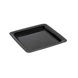 Plato Reutilizable PS Cuadrado Extra Rigido Negro 18x18cm (20 Uds)