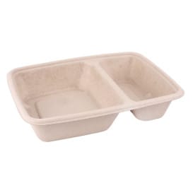 Envase Caña de Azucar PLA 2C 820ml 23x18x3cm (75 Uds)