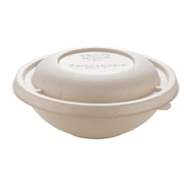 Bol de Caña de Azucar "Buddha" con Tapa 750ml Ø17x17cm (15 Uds)