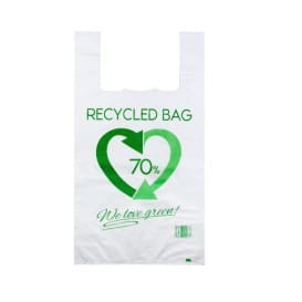 Bolsa Plástico Camiseta 70% Reciclado 40x60cm G200 (800 Uds)