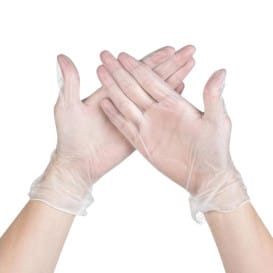 Guantes de Vinilo Sin Talco Transparente Talla L (100 Uds)