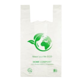 Bolsa Plastico Camiseta 100% Biodegradable 40x50cm (100 Uds)