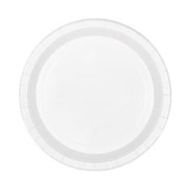 Plato de Carton Redondo Blanco Ø26cm 200g/m² (50 Uds)