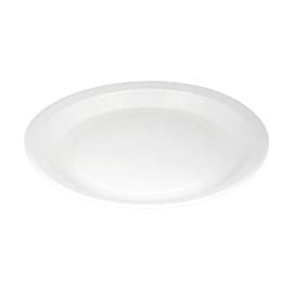 Plato de Carton Redondo Blanco Ø22cm 200g/m² (50 Uds)