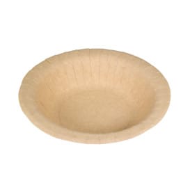 Plato Hondo de Cartón Antigrasa Kraft Ø19cm 245g/m² (50 Uds)