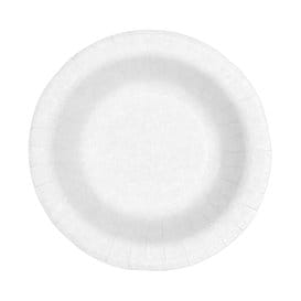 Plato Hondo de Cartón Antigrasa Blanco Ø19cm 250g/m² (500 Uds)
