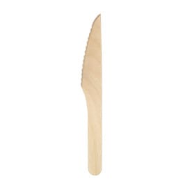 Cuchillo de Madera Desechable 16,5cm (25 Uds)