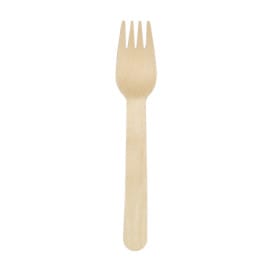 Tenedor de Madera Desechable 16cm (1.000 Uds)