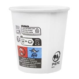 Vaso Cartón 4 Oz/120ml Blanco Ø6,2cm (2000 Uds)