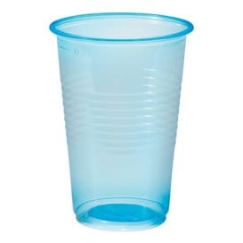 Vaso de Plastico PP Azul Transparente 230ml (100 Uds)