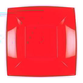 Plato Hondo Reutilizable PP Rojo Nice 18cm (25 Uds)