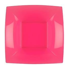 Plato Hondo Reutilizable PP Fucsia Nice 18cm (300 Uds)