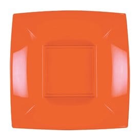 Plato Hondo Reutilizable PP Naranja Nice 18cm (25 Uds)