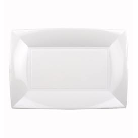 Bandeja Reutilizable PP Blanco Nice 28x19cm (12 Uds)