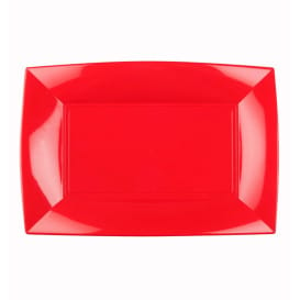 Bandeja Reutilizable PP Rojo Nice 28x19cm (240 Uds)