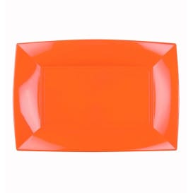 Bandeja Reutilizable PP Naranja Nice 28x19cm (12 Uds)