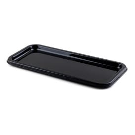 Bandeja Reutilizable PET Rectangular Negra 35X16cm (50 Uds)