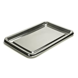 Bandeja Reutilizable PET Rectangular Plata 46X30cm (5 Uds)