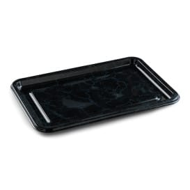 Bandeja Reutilizable PET Rectangular Negra 55X37cm (50 Uds)