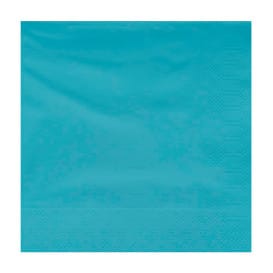 Servilleta Papel Cenefa Celeste 40x40cm (50 Uds)