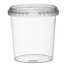 Envase Plastico con Tapa Inviolable 870 ml Ø11,8 (19 Uds)