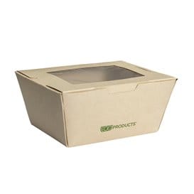 Caja “Doggy Bag“ Kraft con Asa 12,5x25x7,5cm (250 Uds)