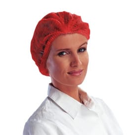 Gorros de Polipropileno Acordeón Rojo 2 gomas Ø53cm (100 Uds)